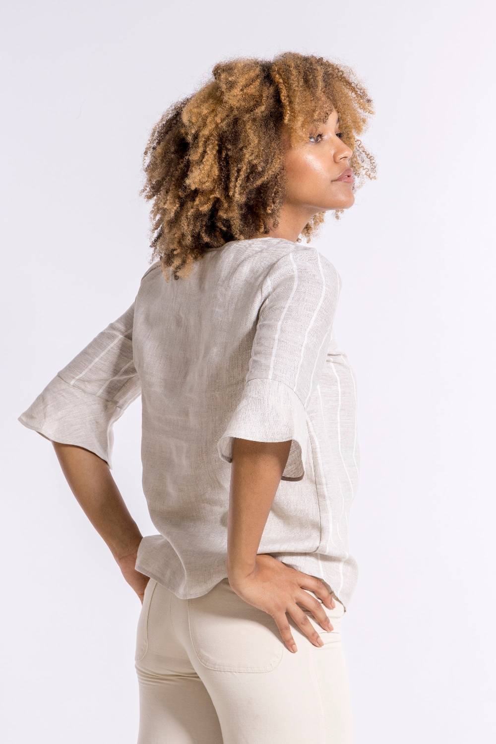 Oscalito Maglia Manica Lunga Donna 100% LINO 5785