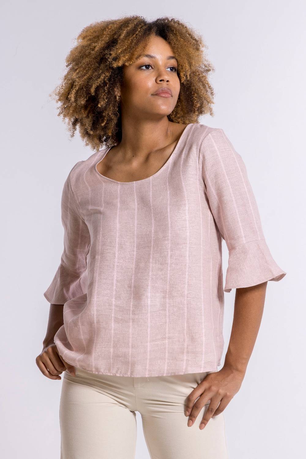 Oscalito Maglia Manica Lunga Donna 100% LINO 5785