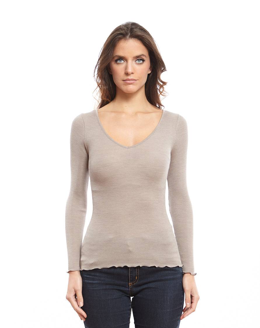 Oscalito Maglia Maniche Lunghe Scollo A V 3486