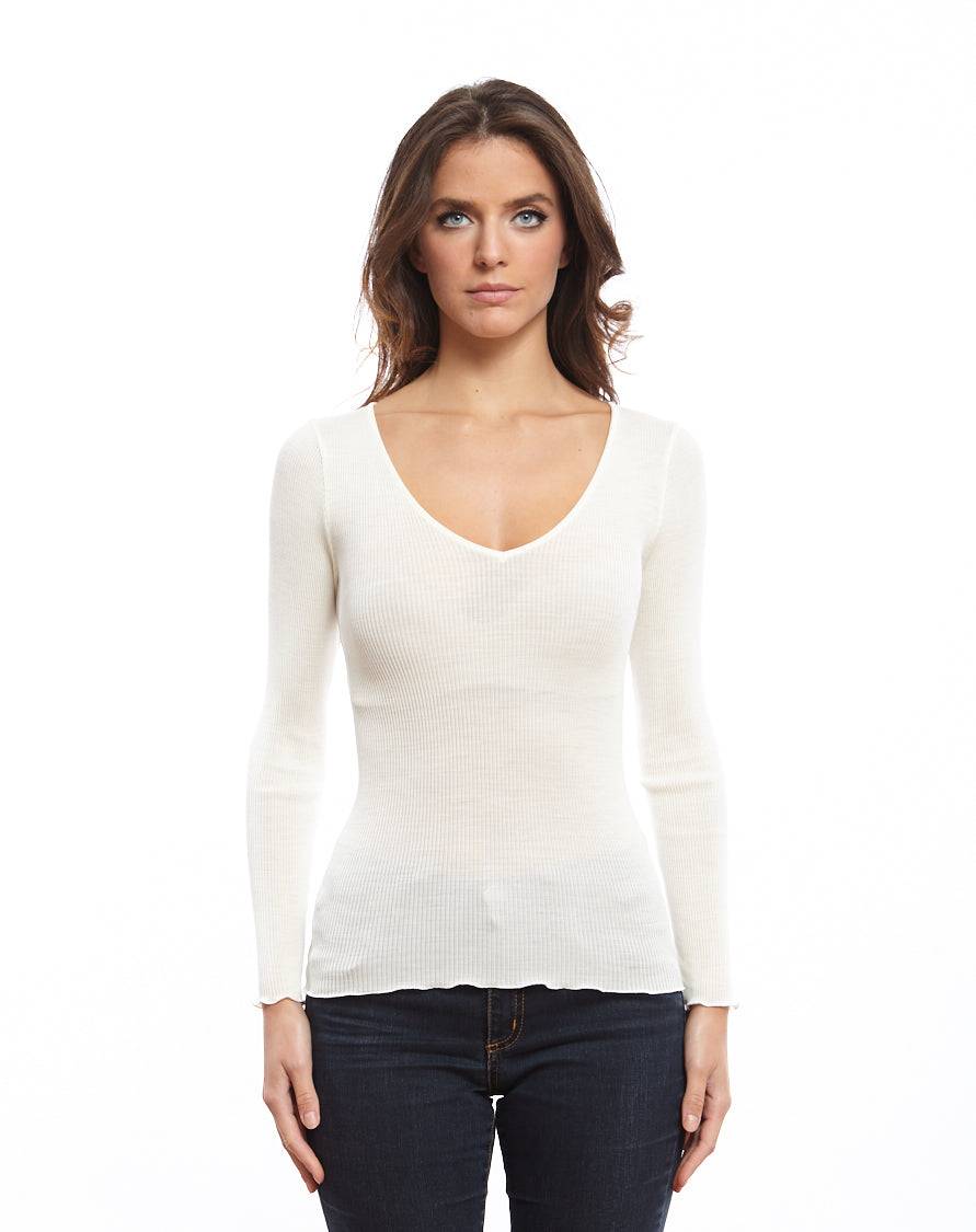 Oscalito Maglia maniche lunghe scollo a V 3486