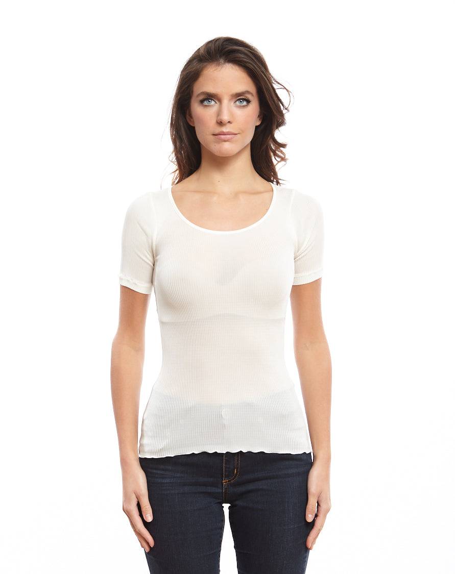 Oscalito Maglietta in pura seta girocollo 9454