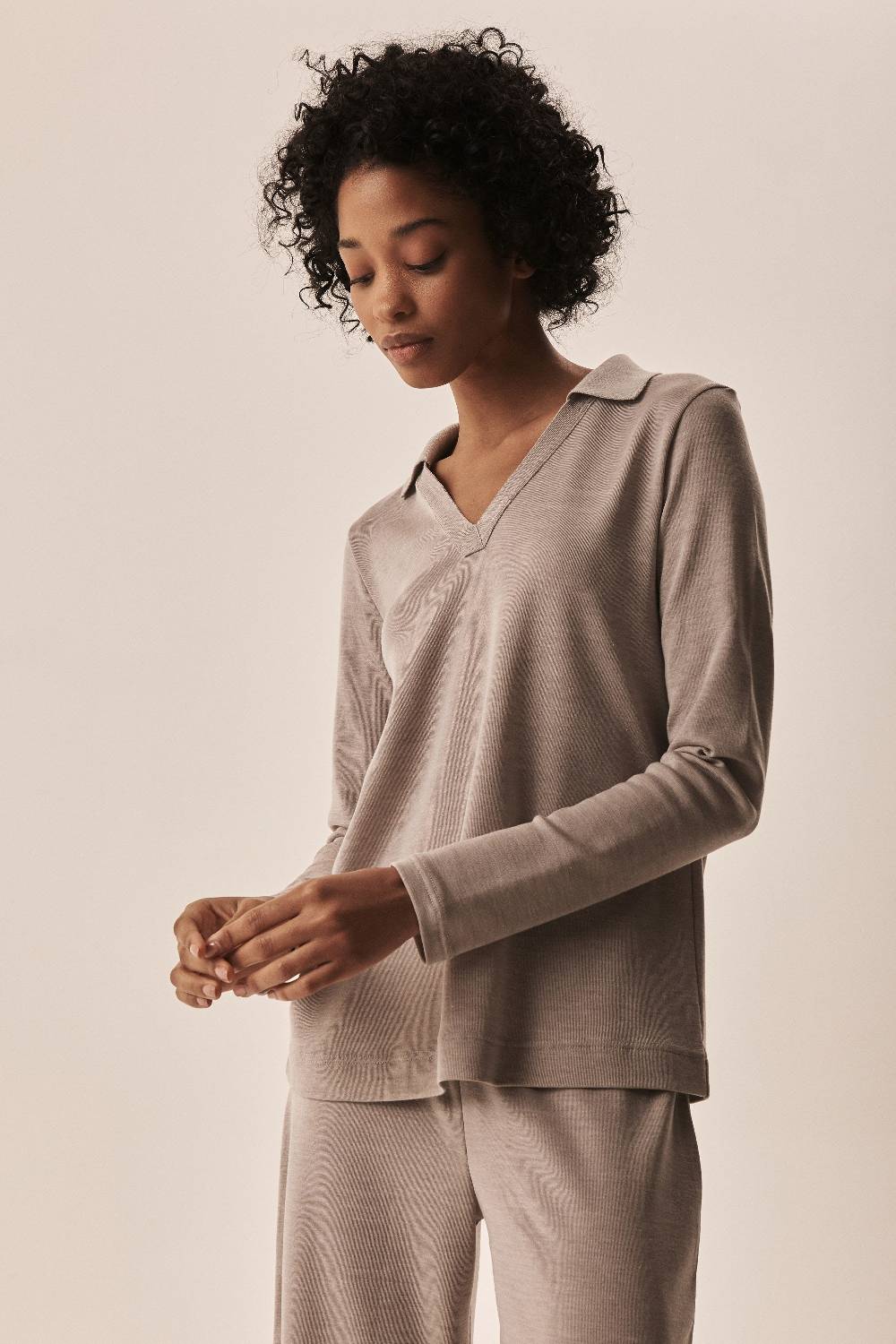 Oscalito Polo manica lunga donna lana e seta 6892