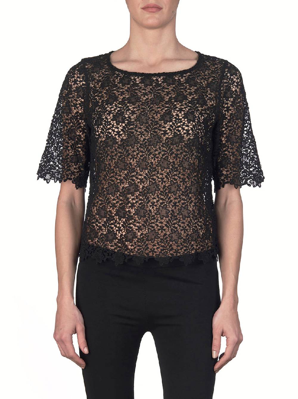 Oscalito T-shirt Allover macramè 8042