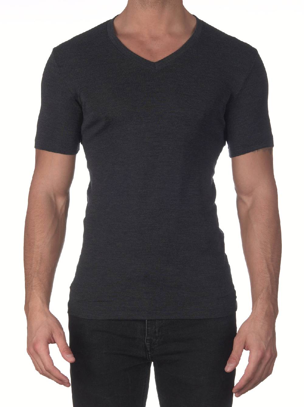 Oscalito T-shirt Con Scollo A V In Lana E Seta