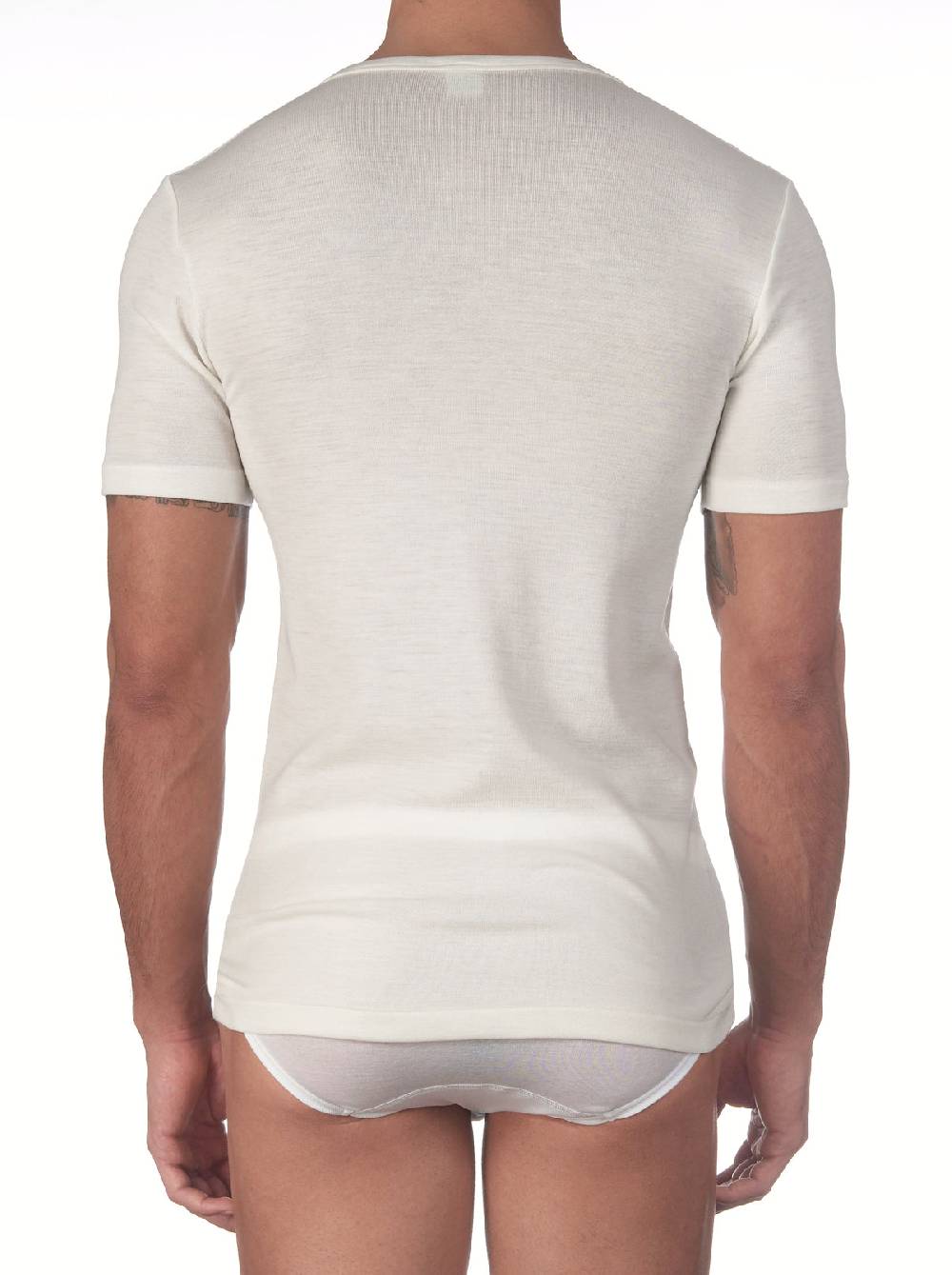 Oscalito T-shirt Con Scollo A V In Lana Merino 636