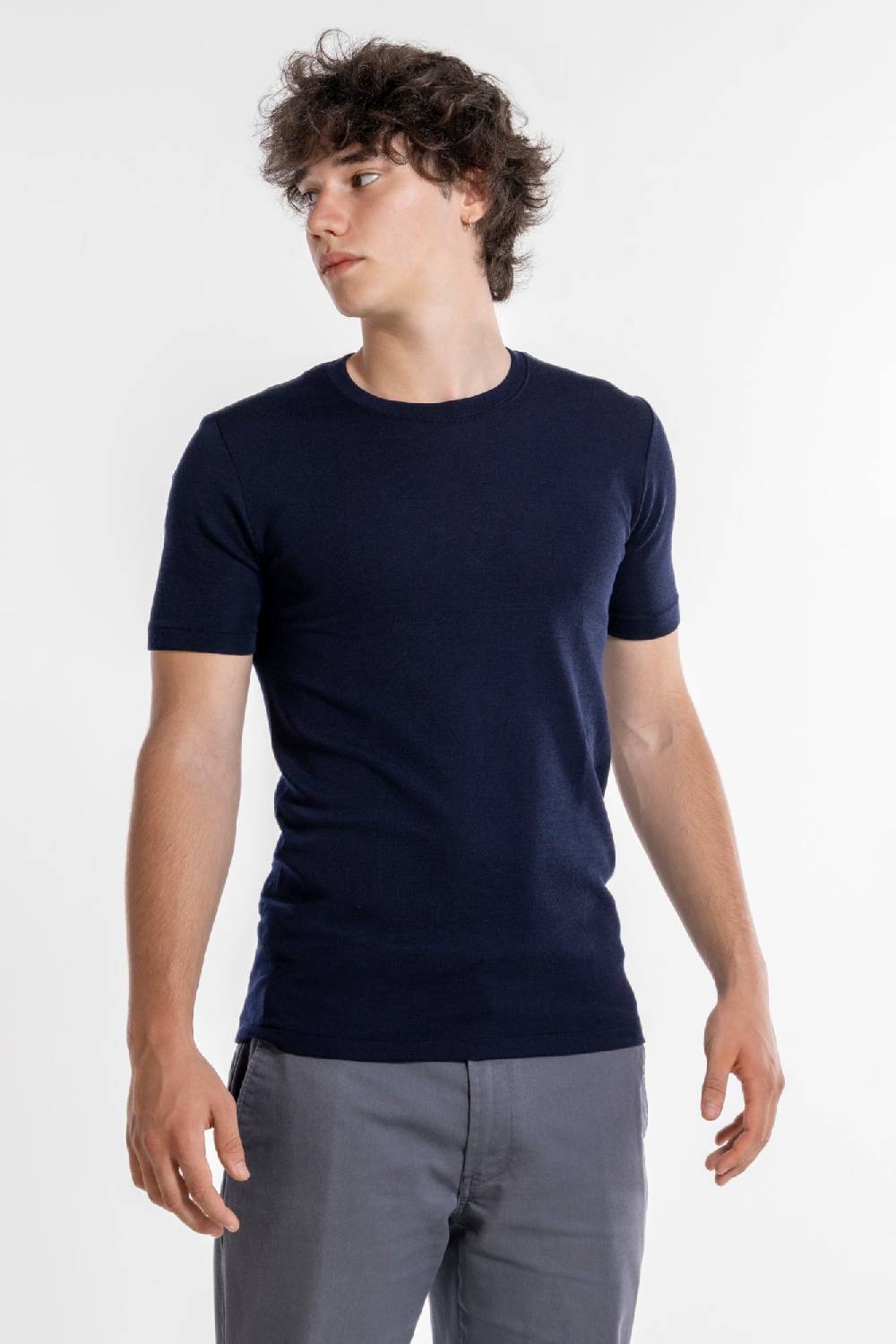 Oscalito T-Shirt Girocollo In Lana E Seta 624