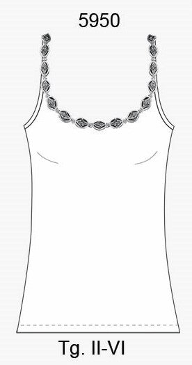 Oscalito Top Spaghetti Donna Lana E Seta 5950