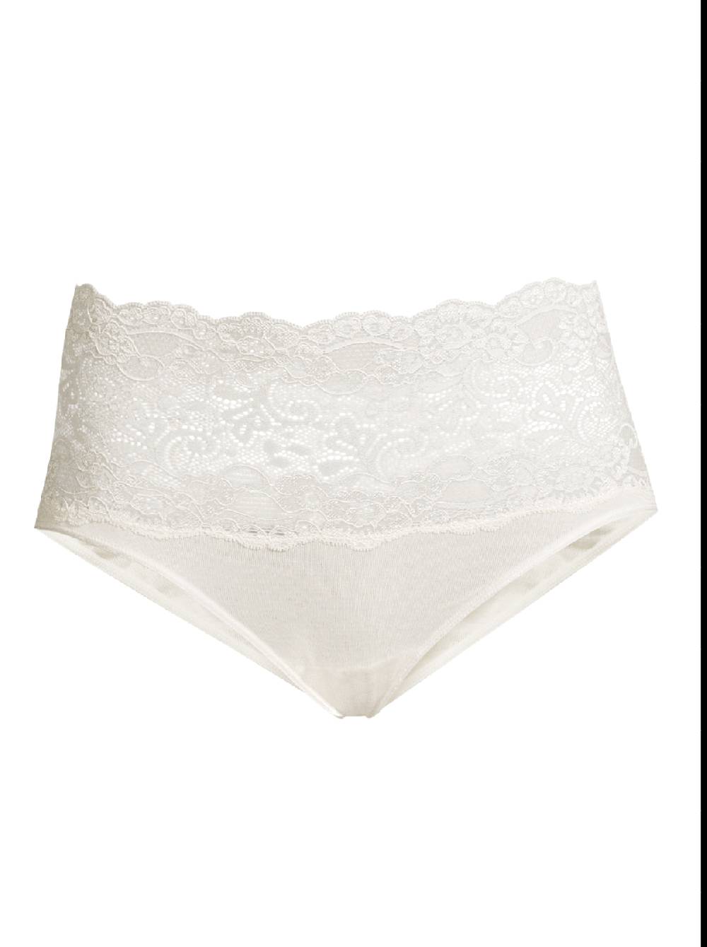 Oscalito Slip A Vita Alta In Cotone Con Pizzo Leavers 4153