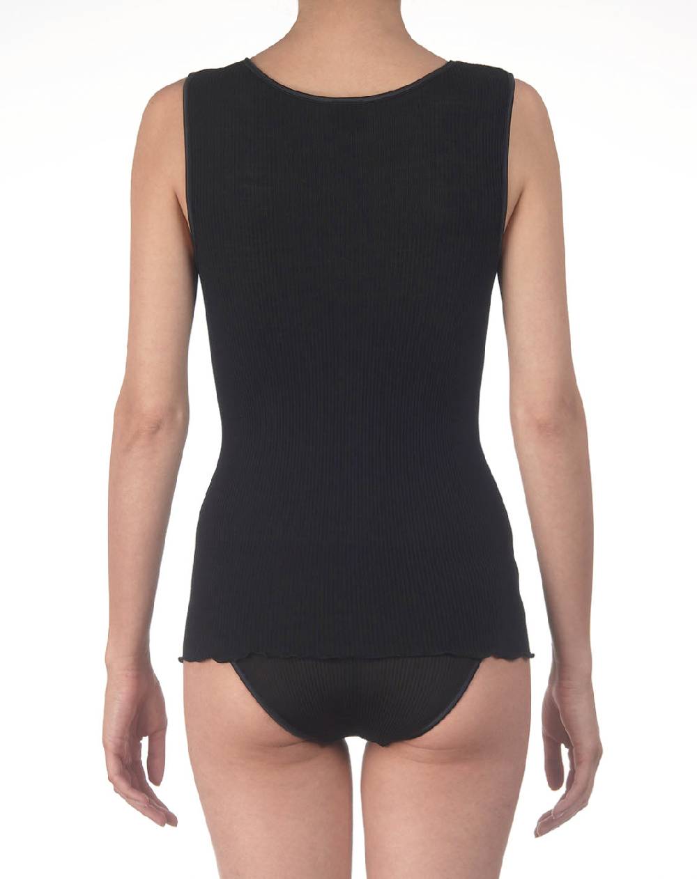 Oscalito Top In Lana E Seta Con Bordatura In Raso 3422