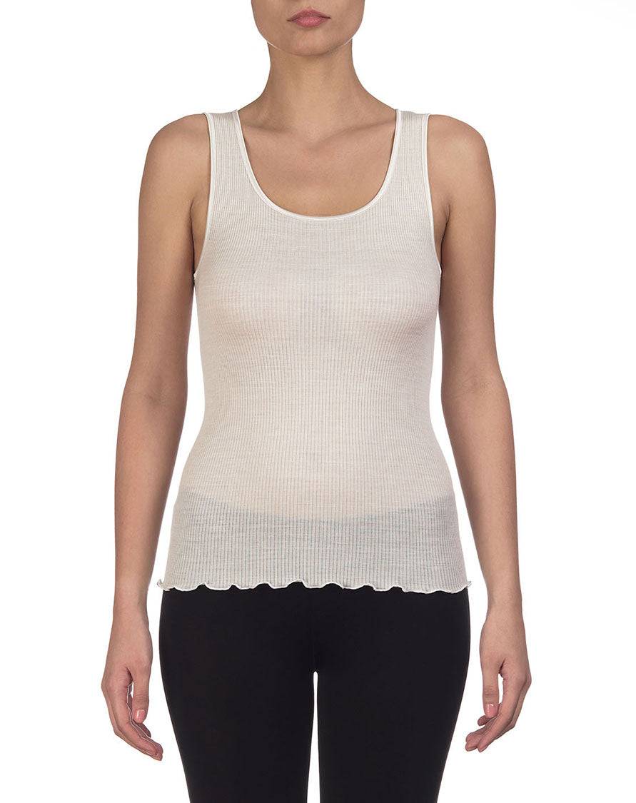 Oscalito Top In Lana E Seta Con Bordatura In Raso 3422