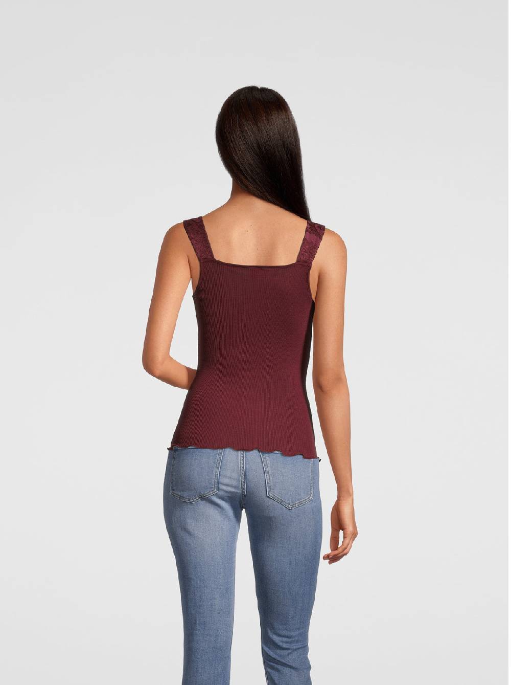 Oscalito Top In Lana E Seta Con Pizzo Leavers All Over 6420