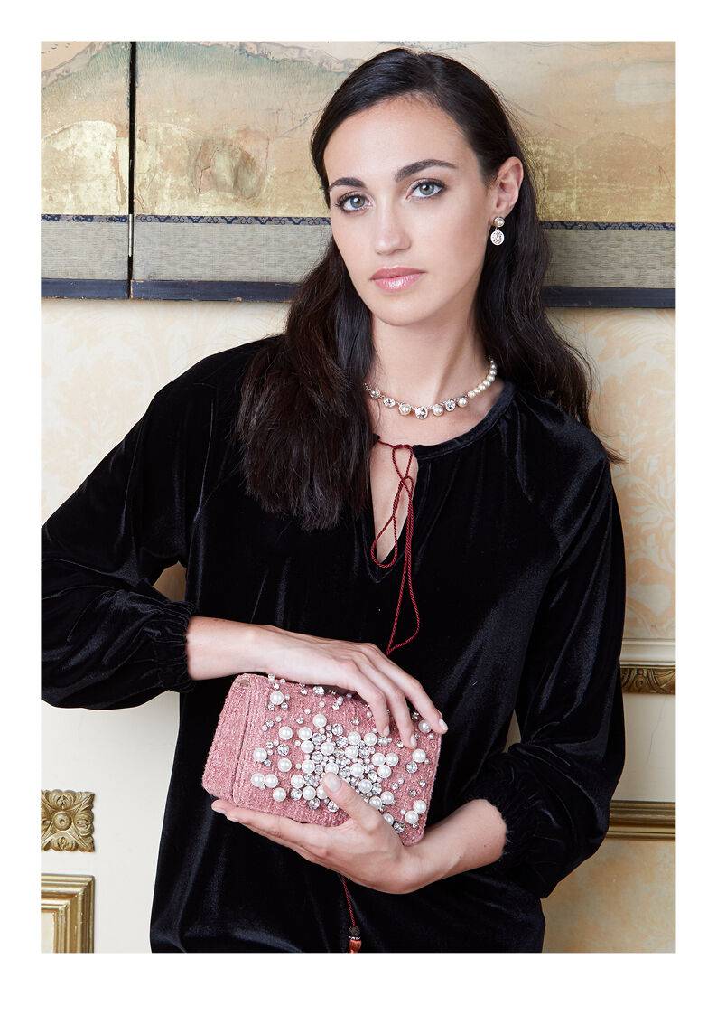 Ottaviani Borsa Gioiello Con Perle Bijoux E Cristalli