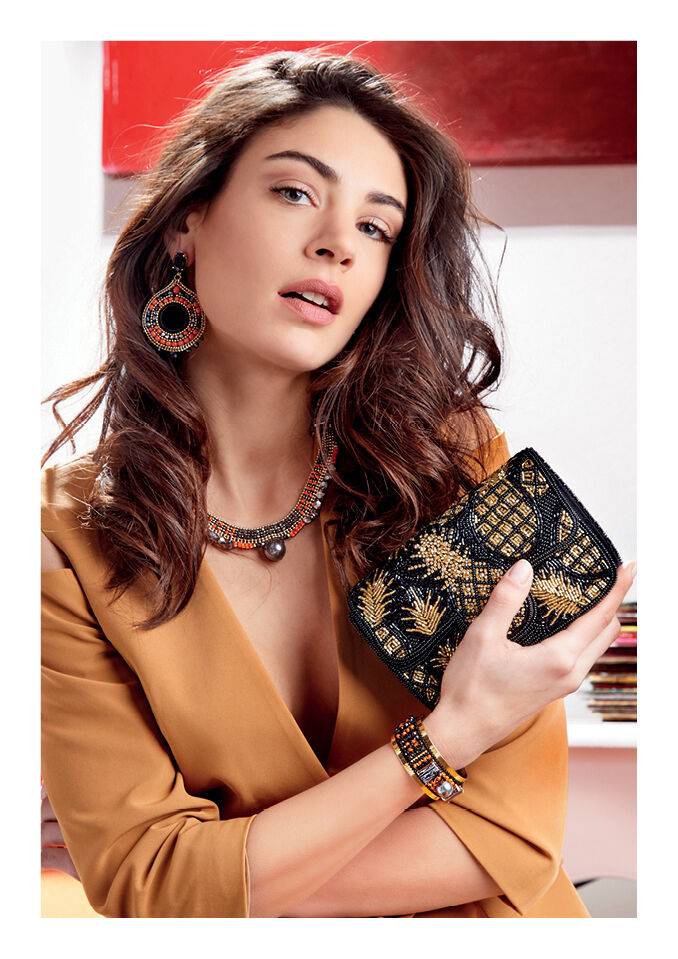 Ottaviani Borsa Gioiello Ricami,cristalli,perline Strass