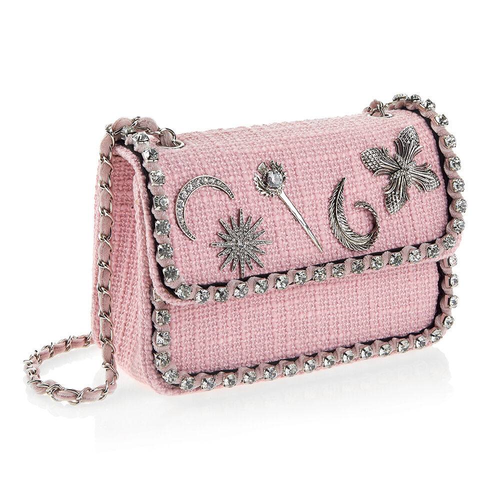 Ottaviani Borsa gioiello tessuto con cristalli e strass