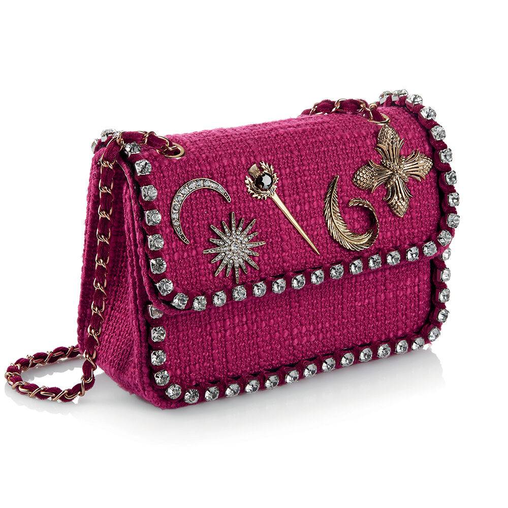 Ottaviani Borsa gioiello tessuto con cristalli e strass