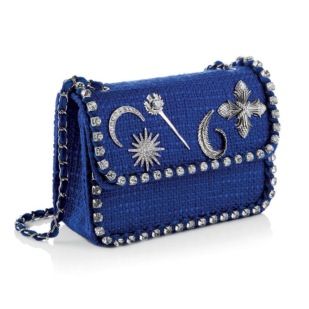 Ottaviani Borsa gioiello tessuto con cristalli e strass