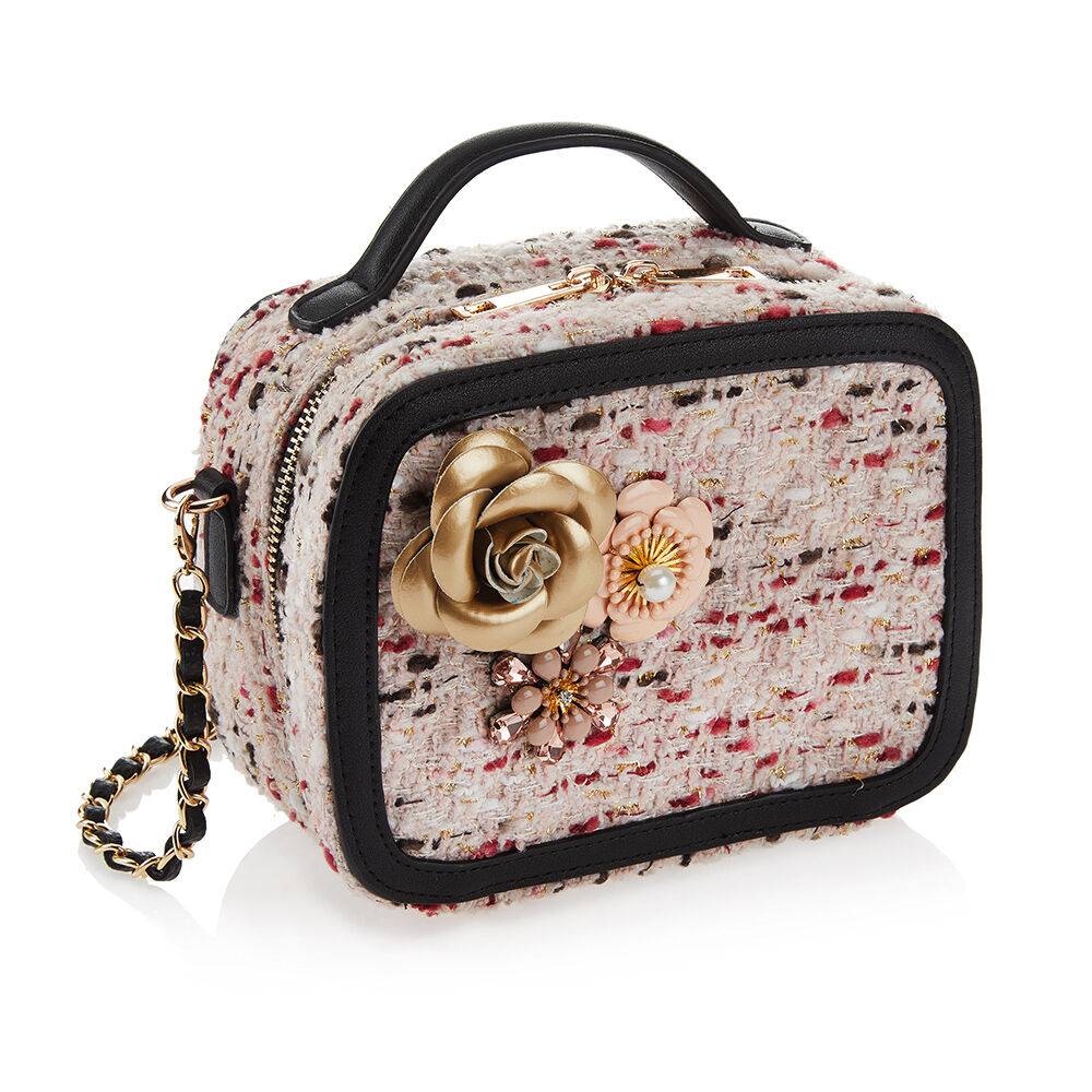 Ottaviani Borsa gioiello tessuto con smalti,p.bj e stras