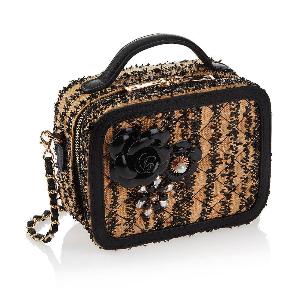 Ottaviani Borsa gioiello tessuto con smalti,p.bj e stras