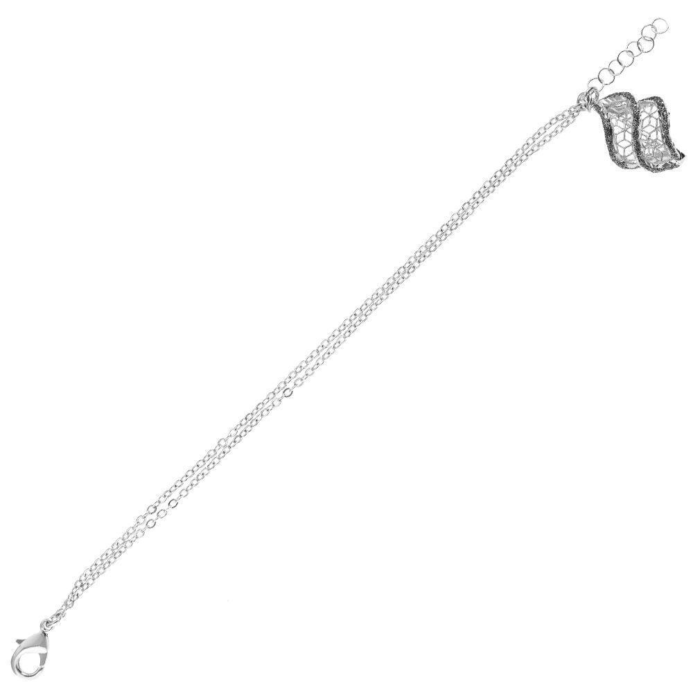 Ottaviani Bracciale bronzo rod.c/glitter black diamond