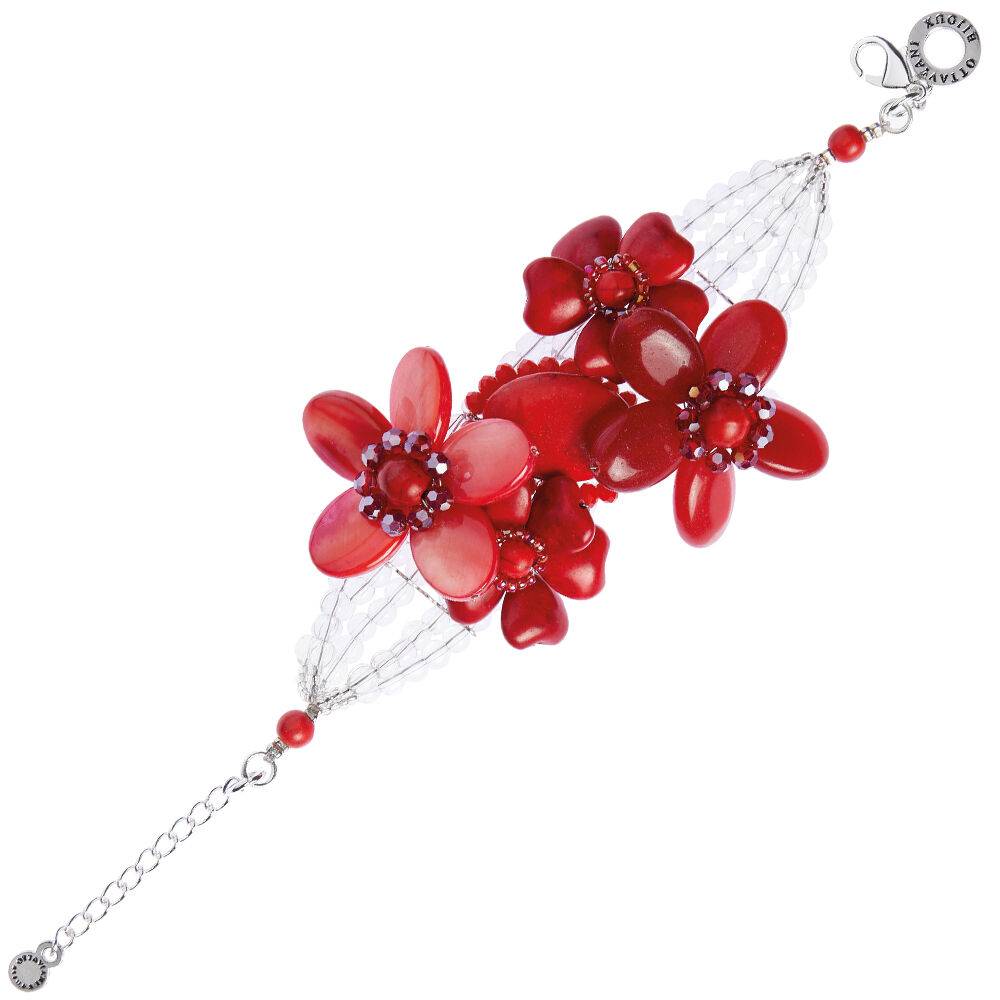 Ottaviani Bracciale con agata,howlite,quarzi madreperla