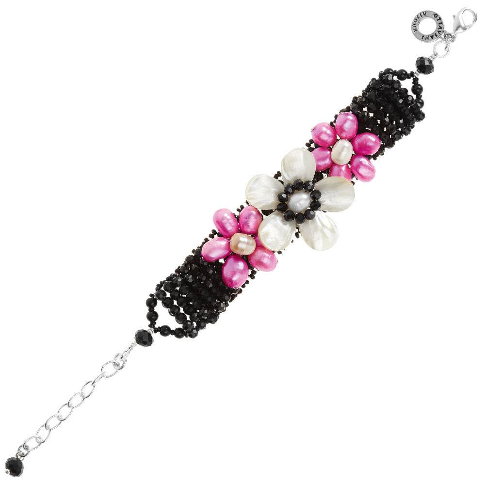 Ottaviani Bracciale con cristalli, perle e madreperla