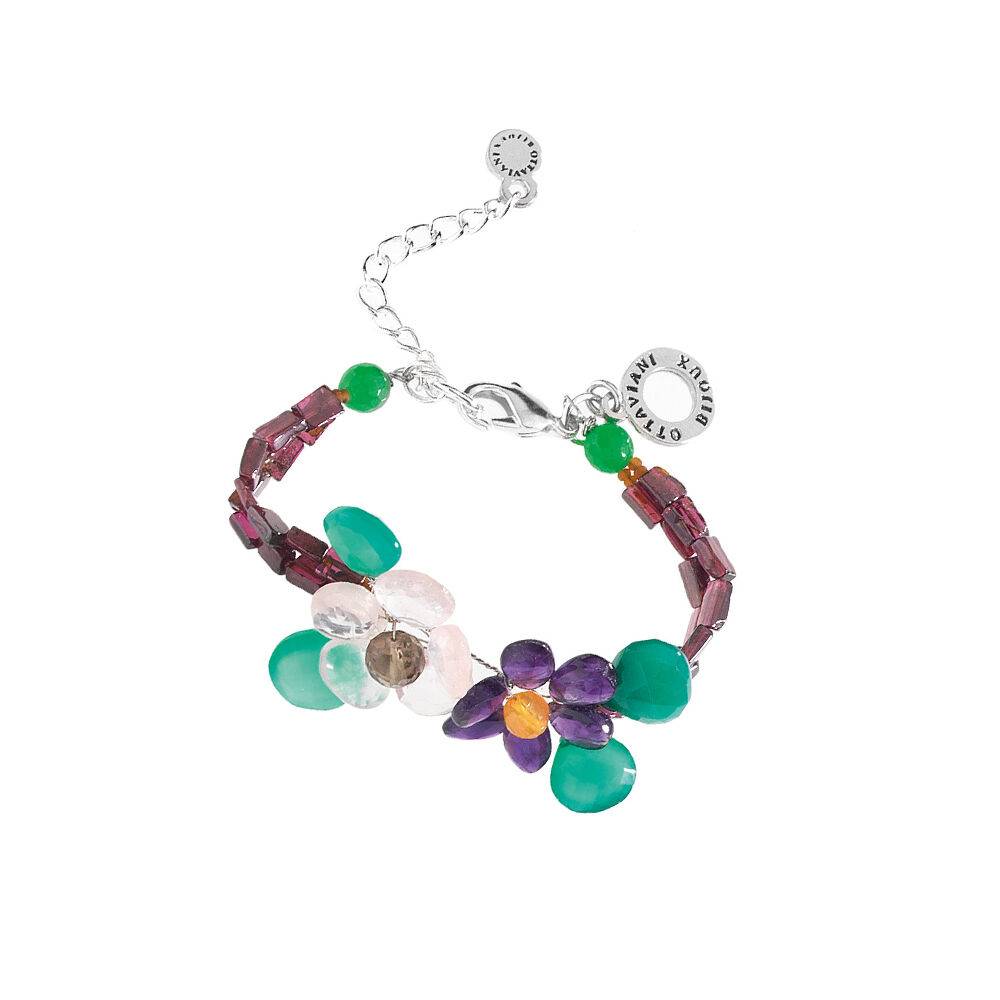 Ottaviani Bracciale con granata,amet.topazio qu.rosa cit