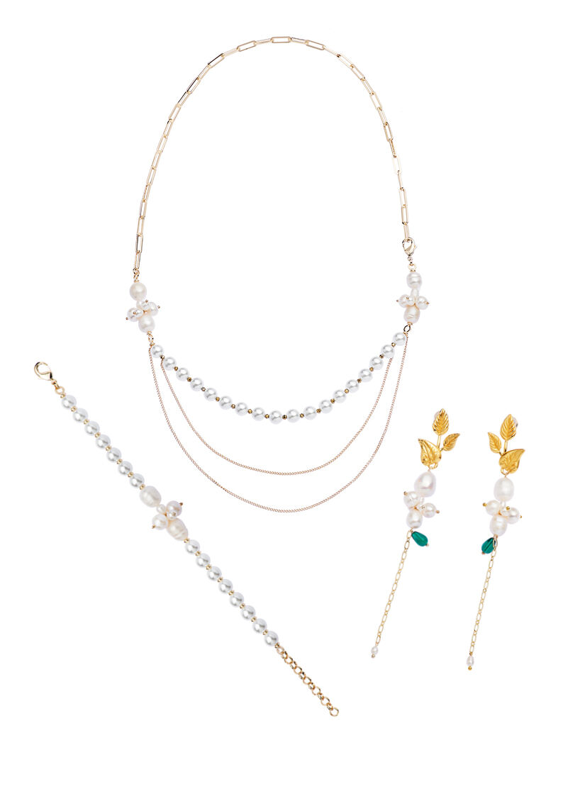 Ottaviani Bracciale Con Perle Di Fiume E Perle Di Vetro