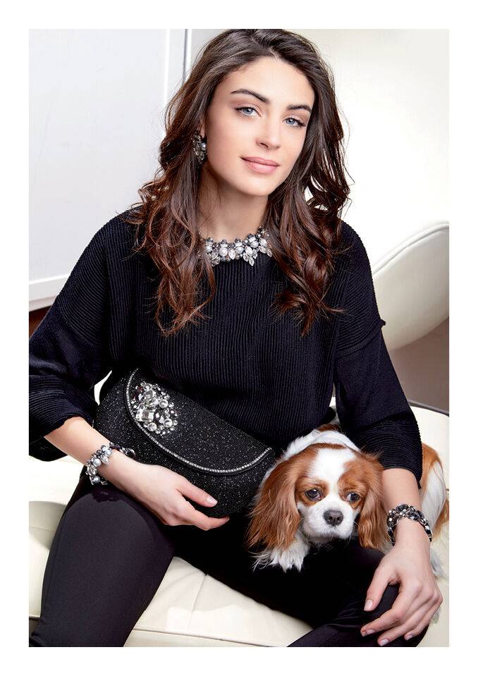 Ottaviani Bracciale Con Perle Di Vetro, Cristalli E Stra