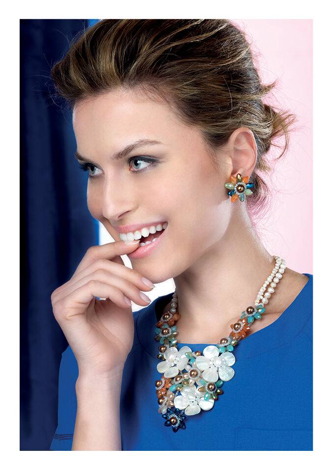 Ottaviani Bracciale Con Perle,madreperla E Cristalli