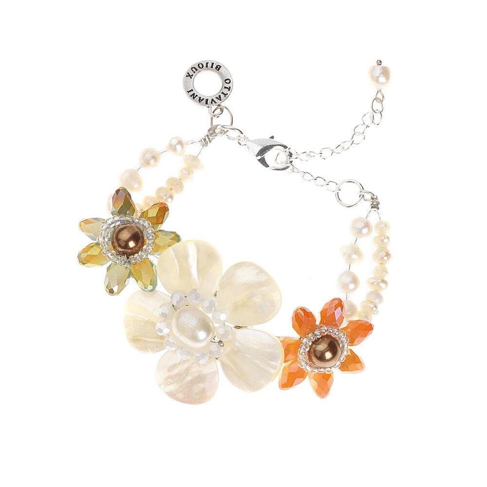 Ottaviani Bracciale con perle,madreperla e cristalli