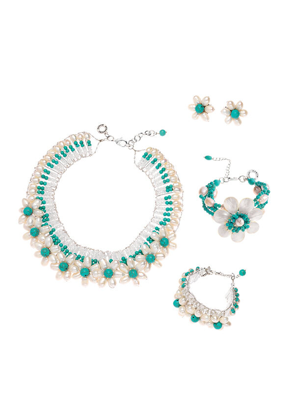 Ottaviani Bracciale Con Turchesi,perle E Madreperla