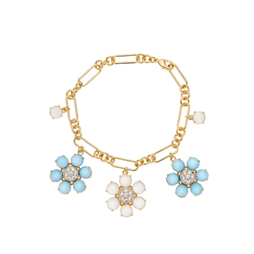 Ottaviani Bracciale dorato con cubic zirconia e resina