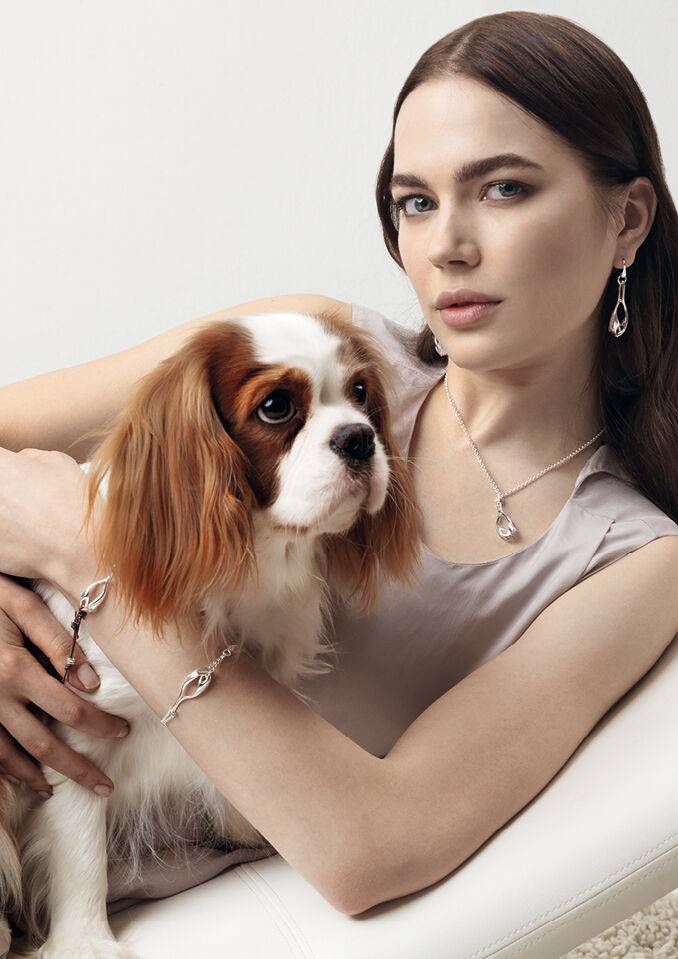 Ottaviani Bracciale In Argento C/cotone Cerato"abbraccio