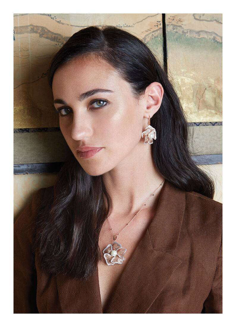 Ottaviani Bracciale In Bronzo C/glitter Argento, Perla