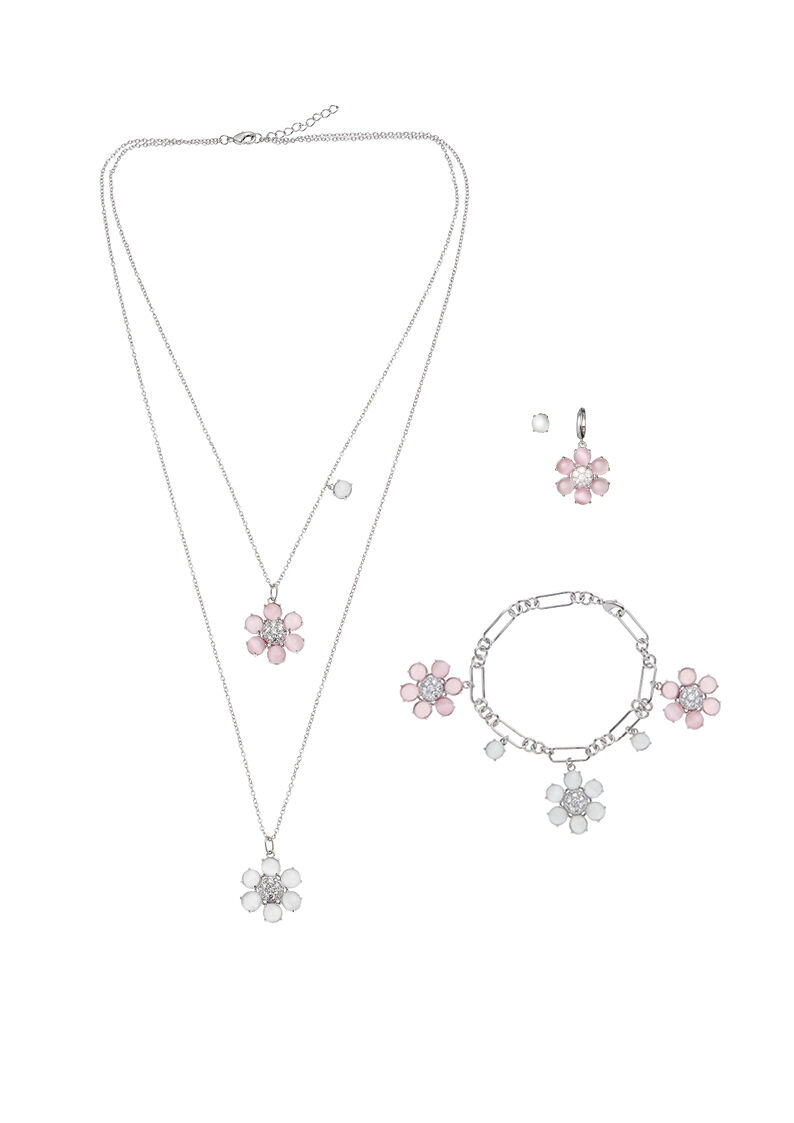 Ottaviani Bracciale Rodiato Con Cubic Zirconia E Resina