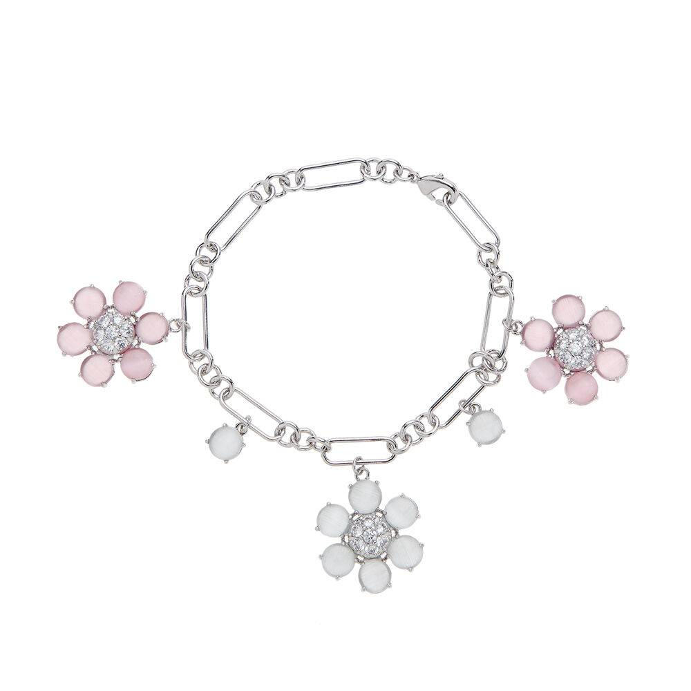 Ottaviani Bracciale rodiato con cubic zirconia e resina