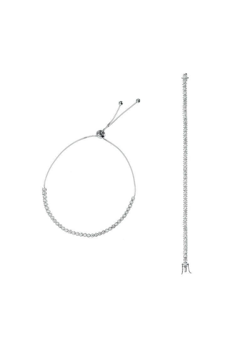 Ottaviani Bracciale Tennis Arg C/zirconi-chius Regolabil