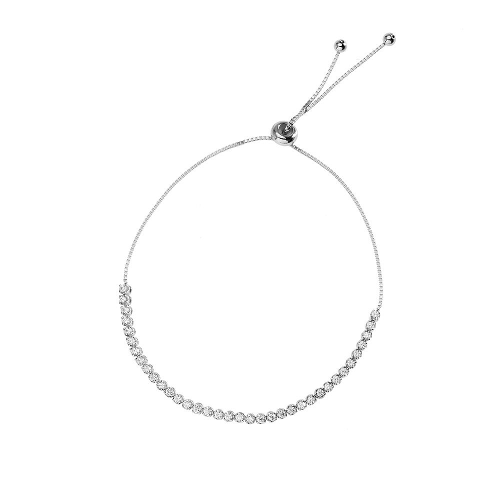 Ottaviani Bracciale tennis arg c/zirconi-chius regolabil