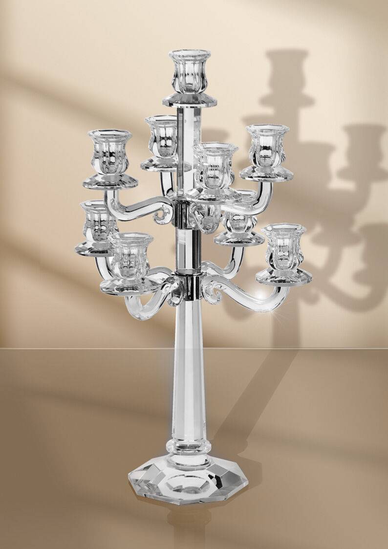 Ottaviani Candeliere In Cristallo A 9 Fiamme H 57,5 Cm