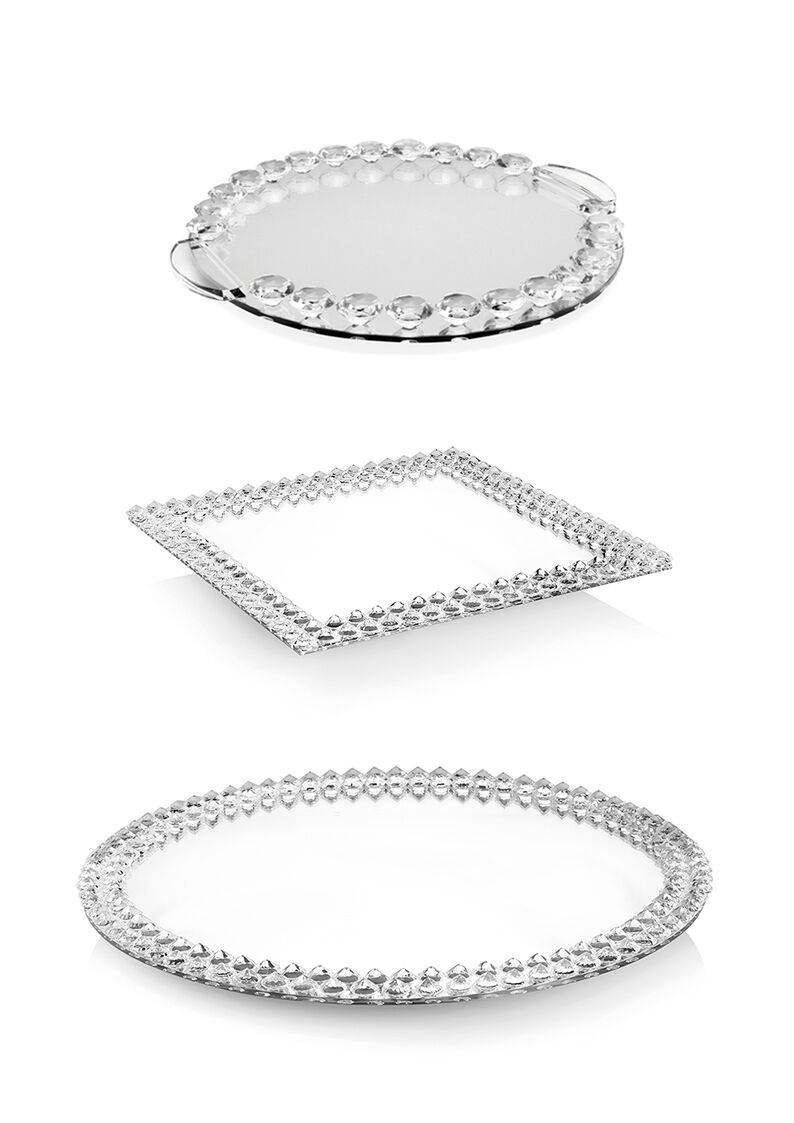 Ottaviani Centrotavola Girevole Con Cristalli Cm.30x30