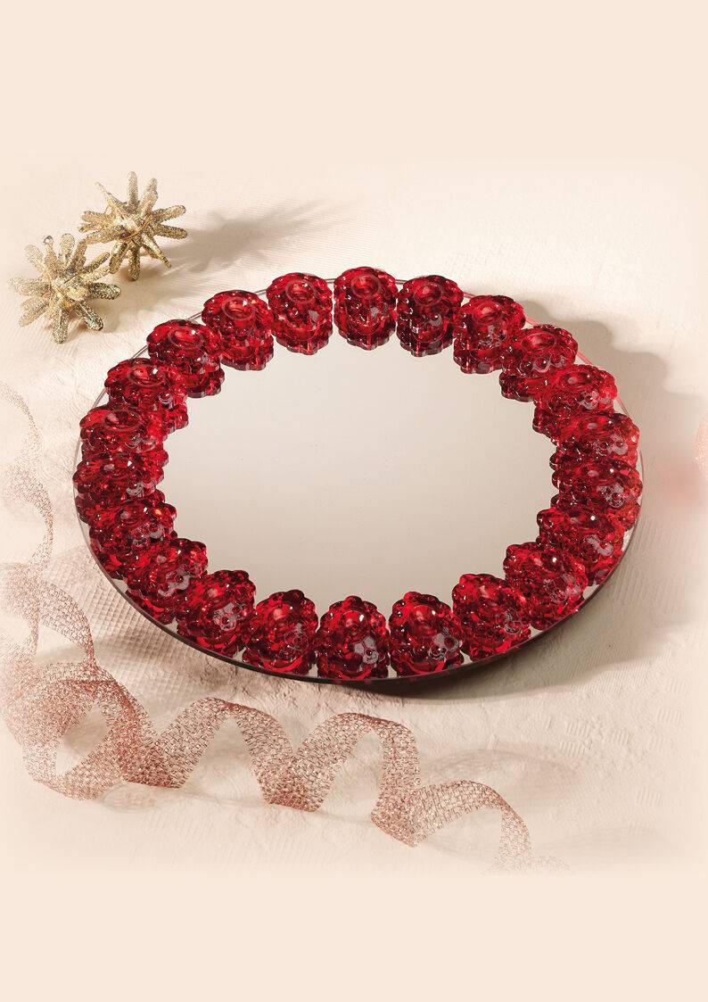 Ottaviani Centrotavola Girevole Con Cristalli Rossi