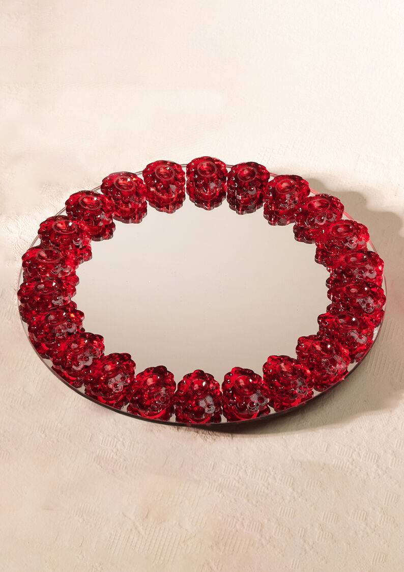 Ottaviani Centrotavola Girevole Con Cristalli Rossi