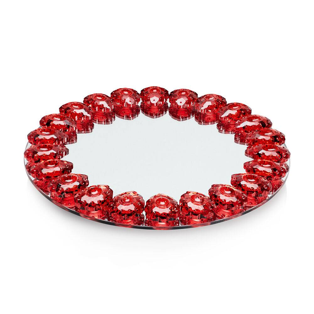 Ottaviani Centrotavola girevole con cristalli rossi