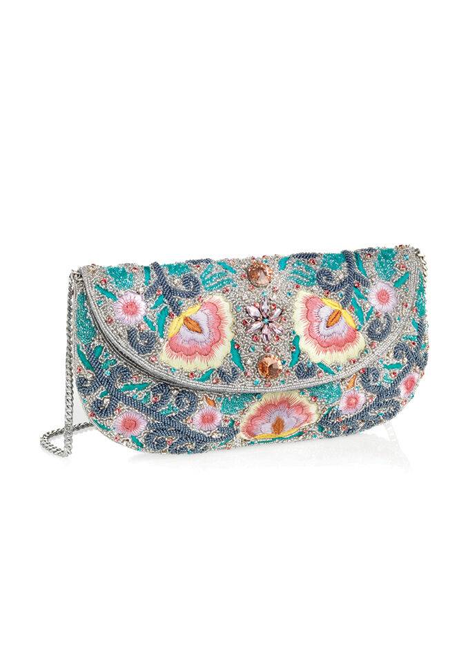 Ottaviani Clutch Con Ricami,cristalli,perline E Strass