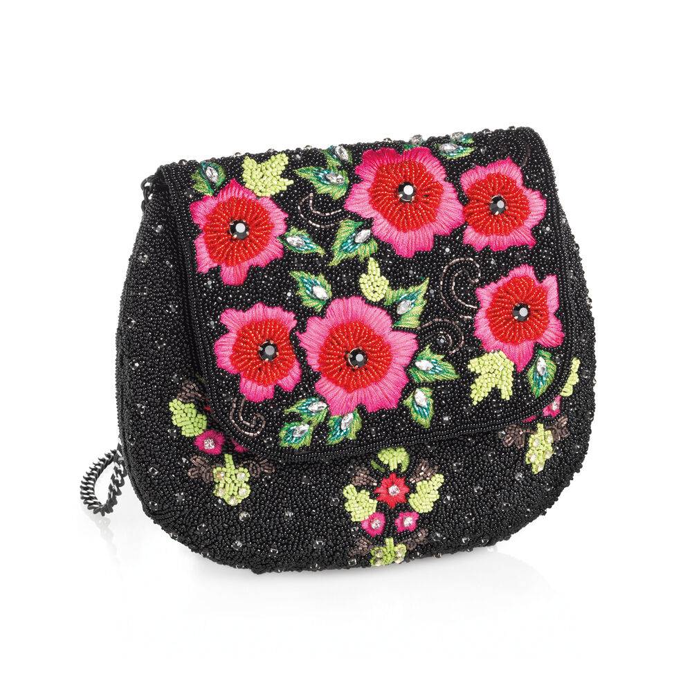 Ottaviani Clutch con ricami,cristalli,perline e strass