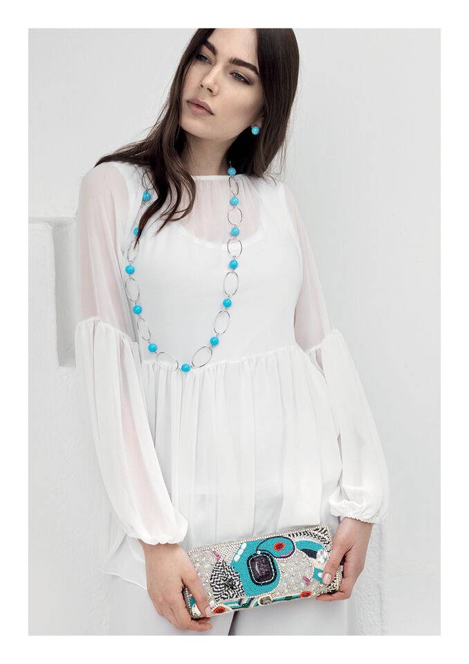 Ottaviani Clutch Con Strass,cristalli,pietre E Perline