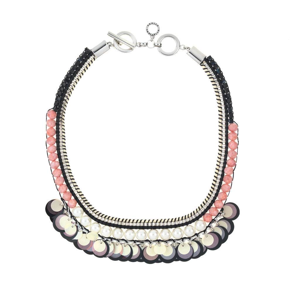 Ottaviani Collana C/perline,strass,paillettes,perle Bj