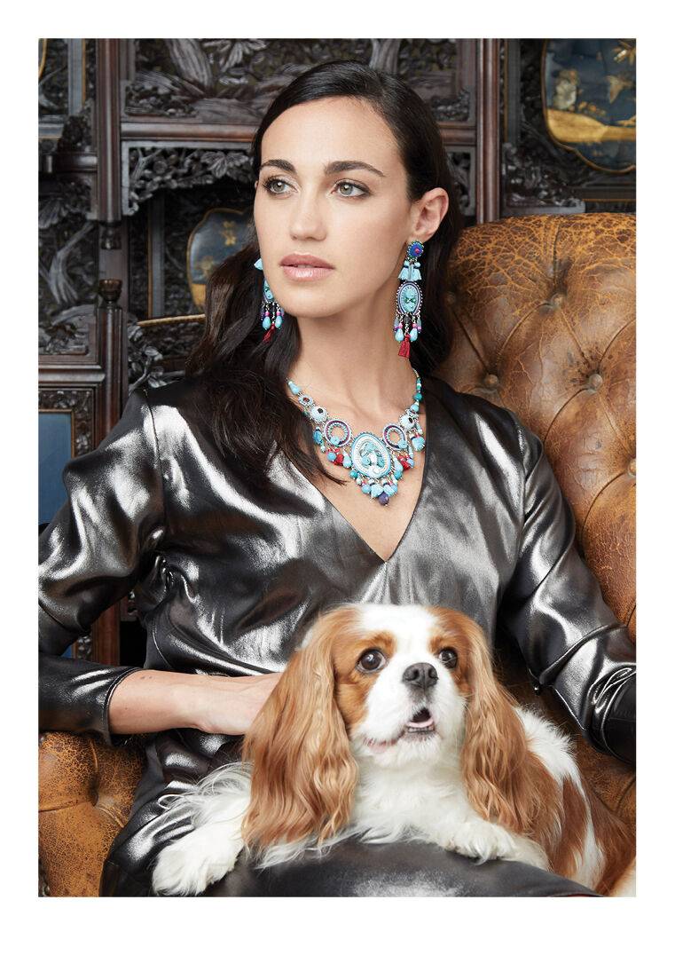 Ottaviani Collana Con Cristalli,resina,perline E Strass