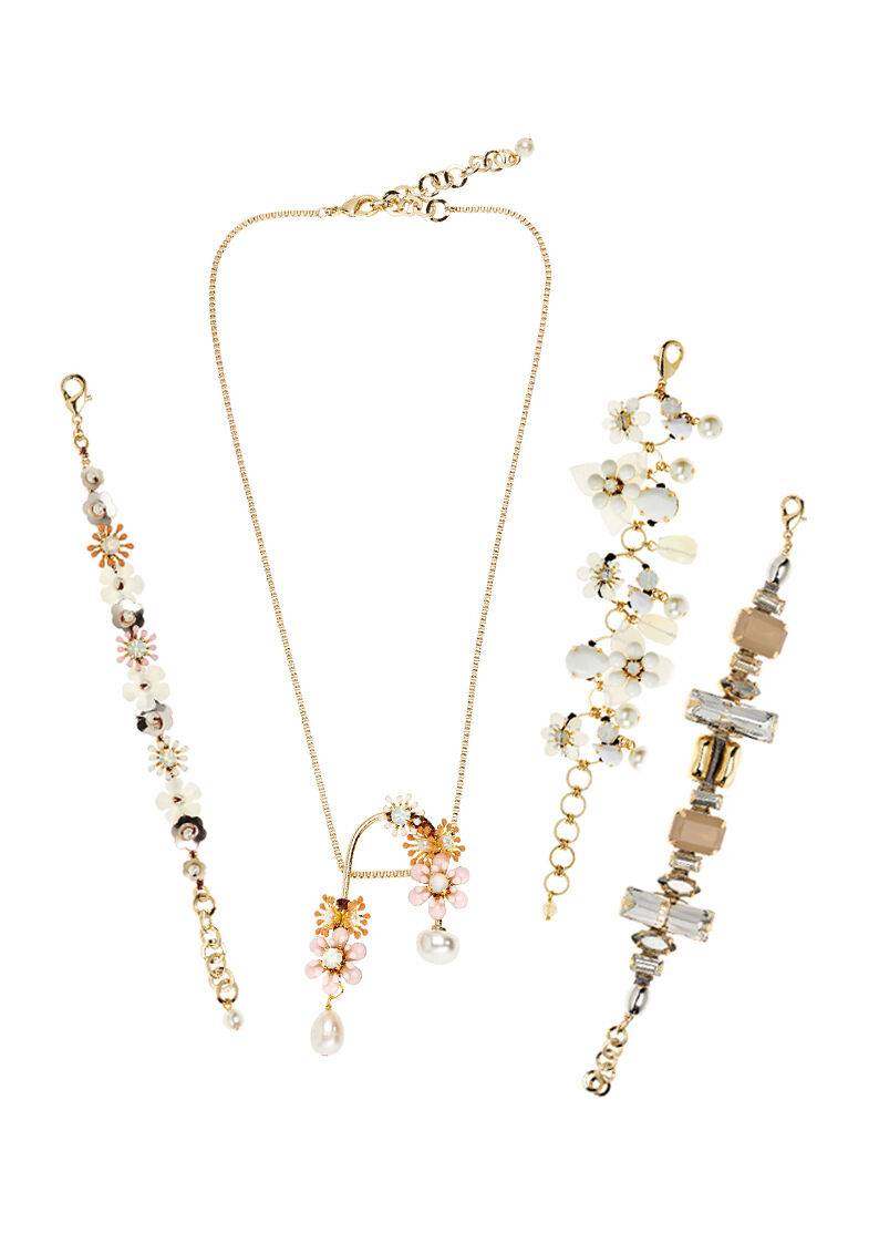 Ottaviani Collana Con Smalti,perle Bijoux E Perle Fiume