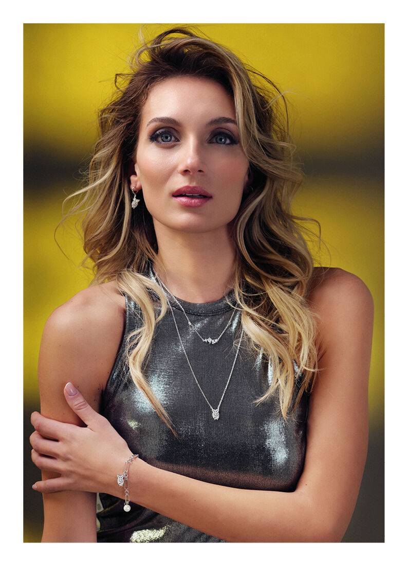 Ottaviani Collana Doppio Filo Rodiata Con Cubic Zirconia